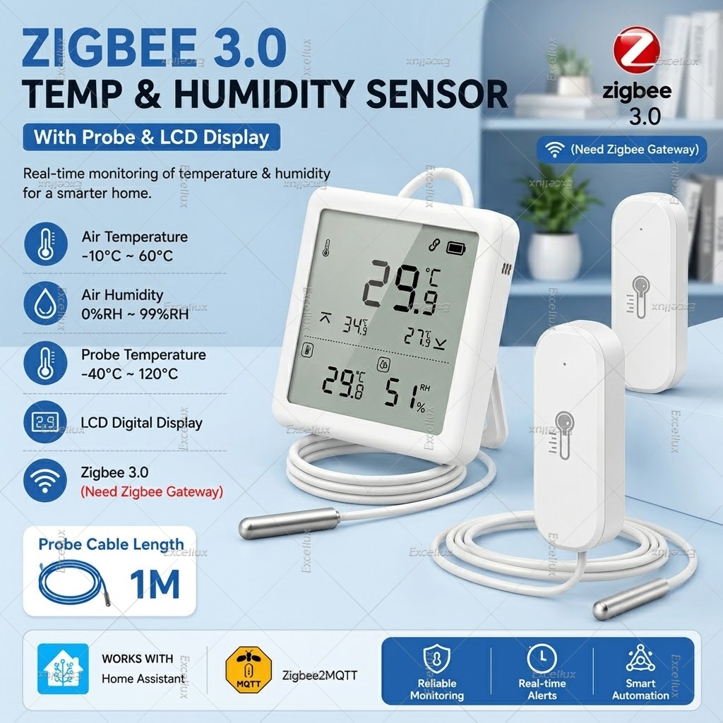 Aquarium Fish Bowl - Zigbee 3.0 Temperature Humidity Sensor With