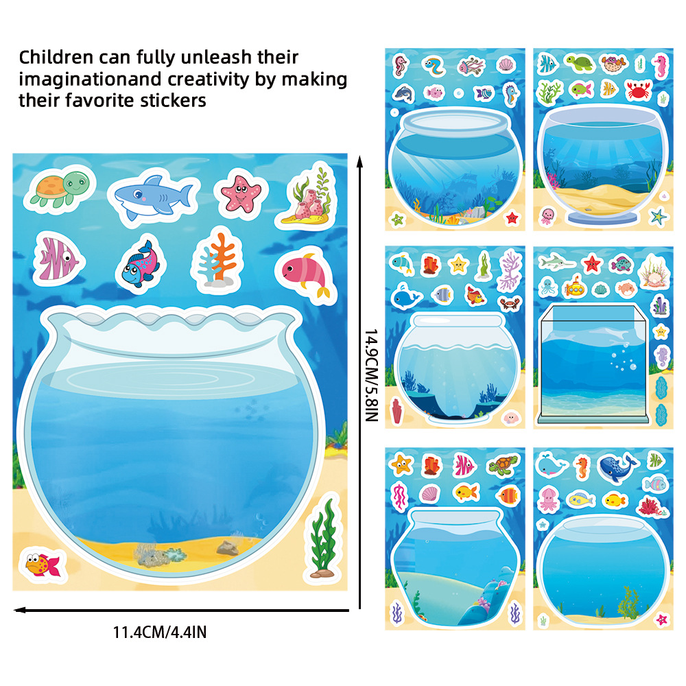 8/16Sheets Creative Fish Tank  - огляд і ціна Aquarium Fish Game
