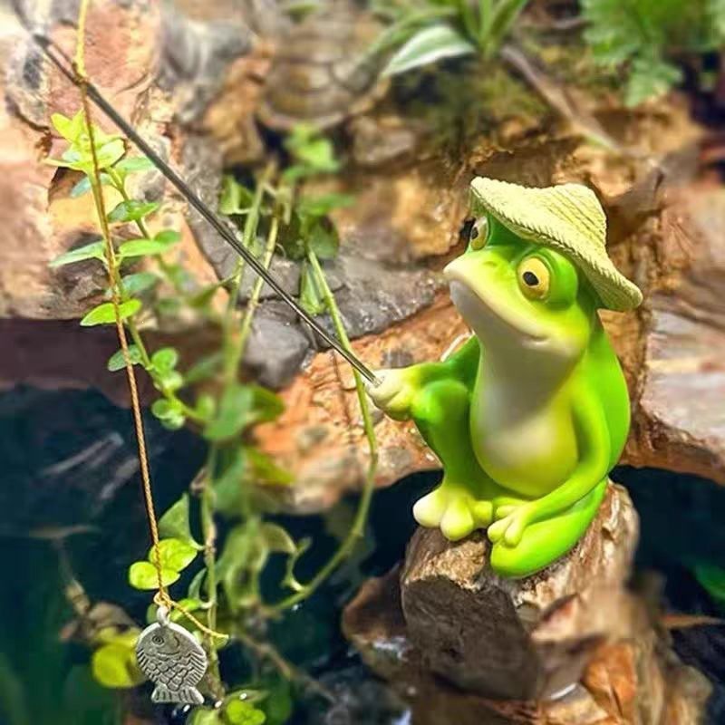 Cartoon Resin Frog Figurine Cr - огляд і ціна Aquarium Fish Farm
