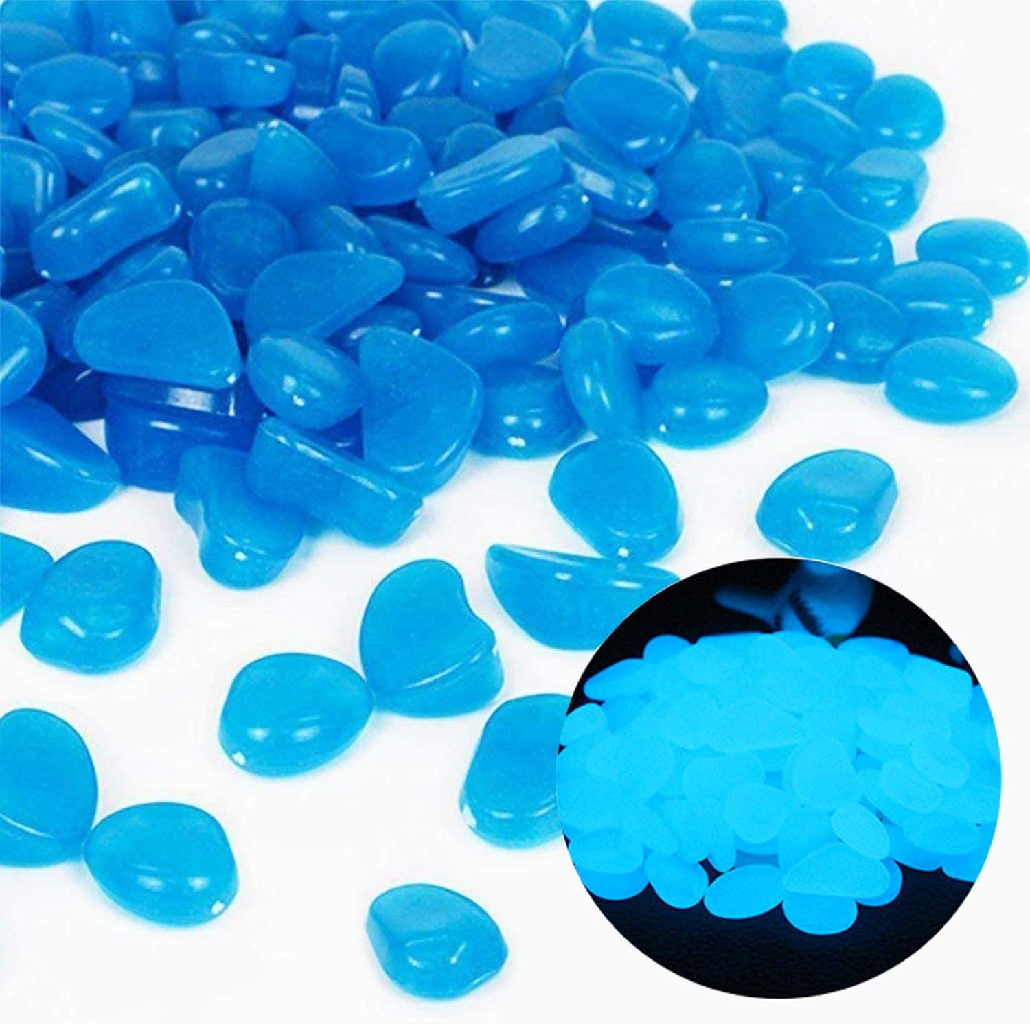 Fish Tank Rocks Glow Blue Pebb - огляд і ціна Aquarium Fish Bowl