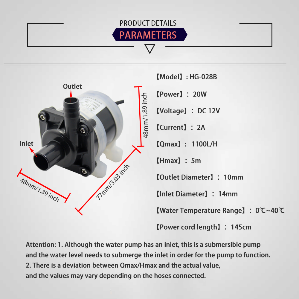 12V DC Brushless Small Submers - огляд і ціна Aquarium Fish Bowl